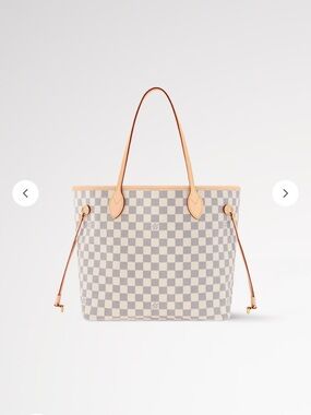 Authentic Louis Vuitton checkered Neverfull mm Rose Ballerine